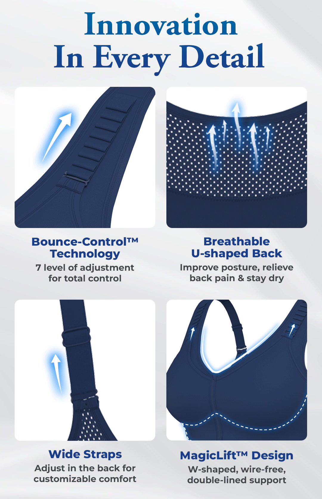 RosyLift - Ultimate Lifting Bounce Control Front Zipper Bra