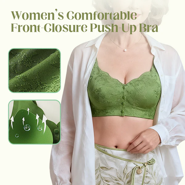 ðComfort Front-Clasp & Wire-Free Seamless Bra