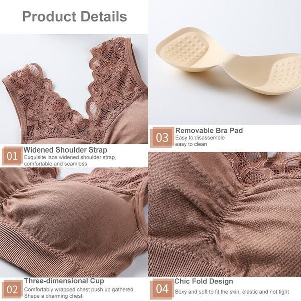 Lace Lift Luxe Bra💖 Breathable Sports Push Up Lace Bra