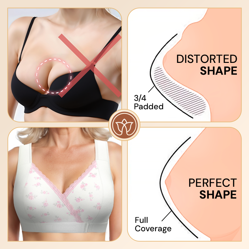 Fiona Bra - Comfortable & Convenient Front Wrap Closure Bra for Seniors