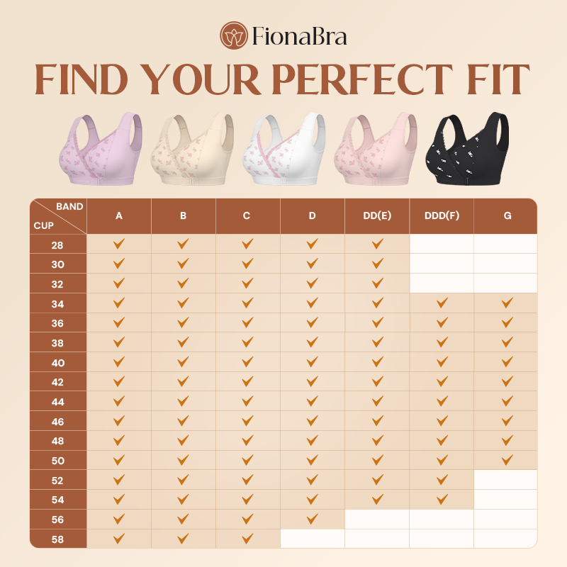 Fiona Bra - Comfortable & Convenient Front Wrap Closure Bra for Seniors