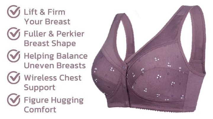 Design for Senior Front Closure Cotton Bra