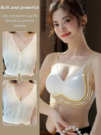 🎁Super gather bra | Wireless Push-up Bra👍No more sagging breasts