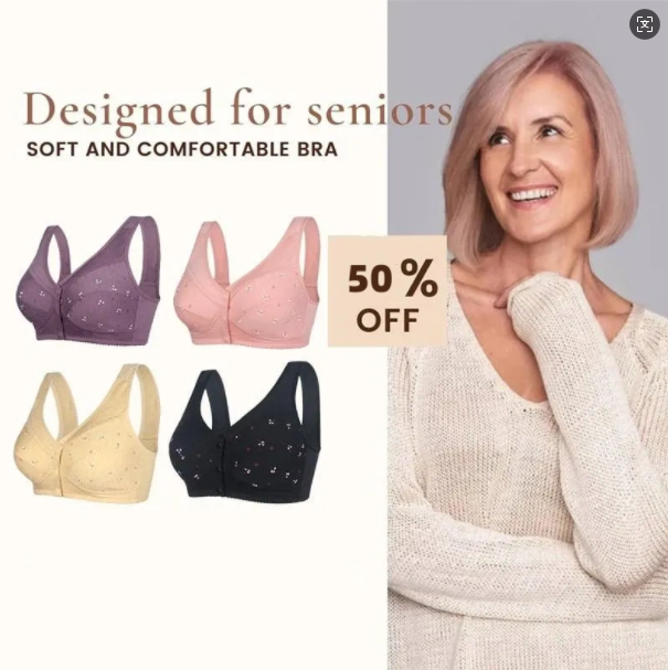 Design for Senior Front Closure Cotton Bra