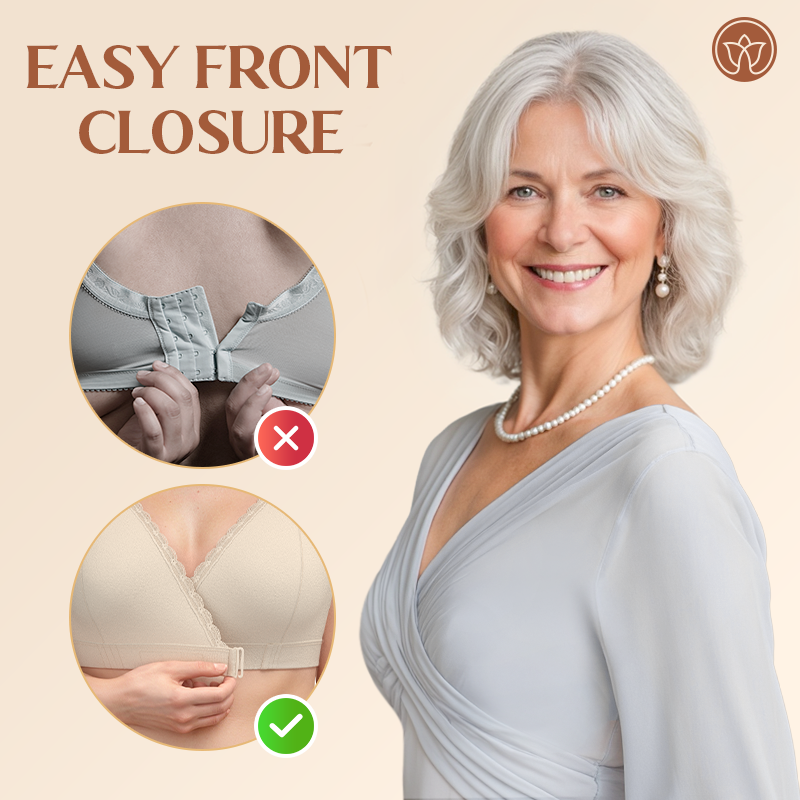 Fiona Bra - Comfortable & Convenient Front Wrap Closure Bra for Seniors