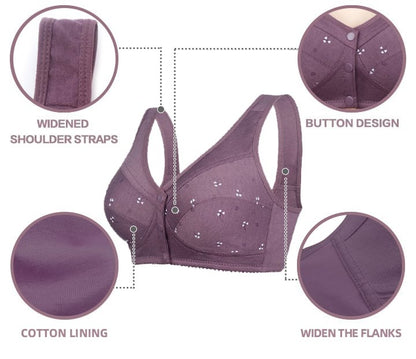Design for Senior Front Closure Cotton Bra